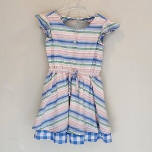 Mabel + Honey Shoft Sleeve Stripe Kids Dress